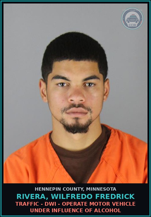 Booking mugshot of RIVERA, WILFREDO FREDRICK in Hennepin County