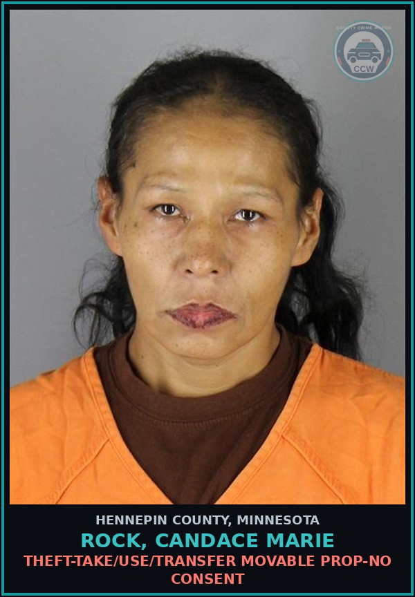 Booking mugshot of ROCK, CANDACE MARIE in Hennepin County