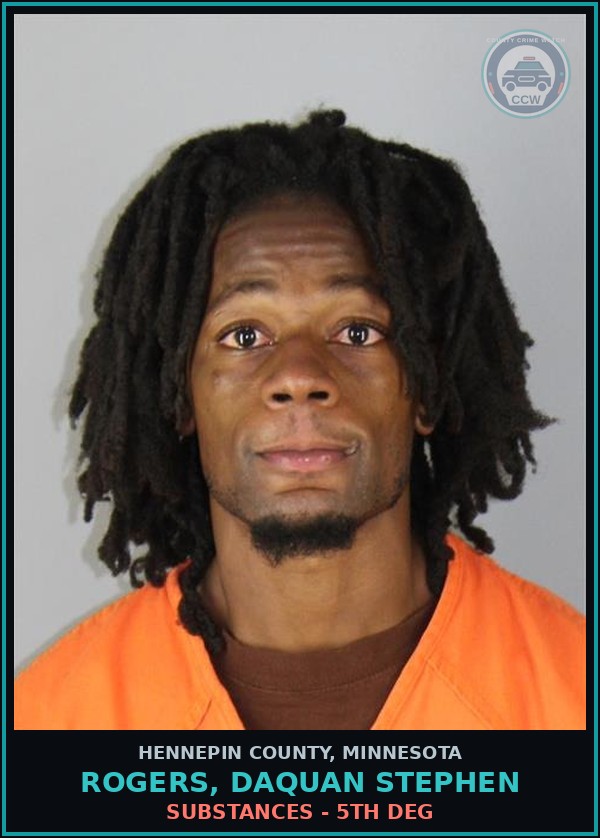 Booking mugshot of ROGERS, DAQUAN STEPHEN in Hennepin County