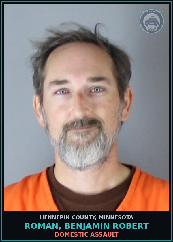Booking mugshot of ROMAN, BENJAMIN ROBERT in Hennepin County