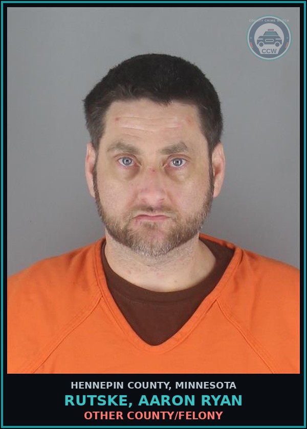 Booking mugshot of RUTSKE, AARON RYAN in Hennepin County