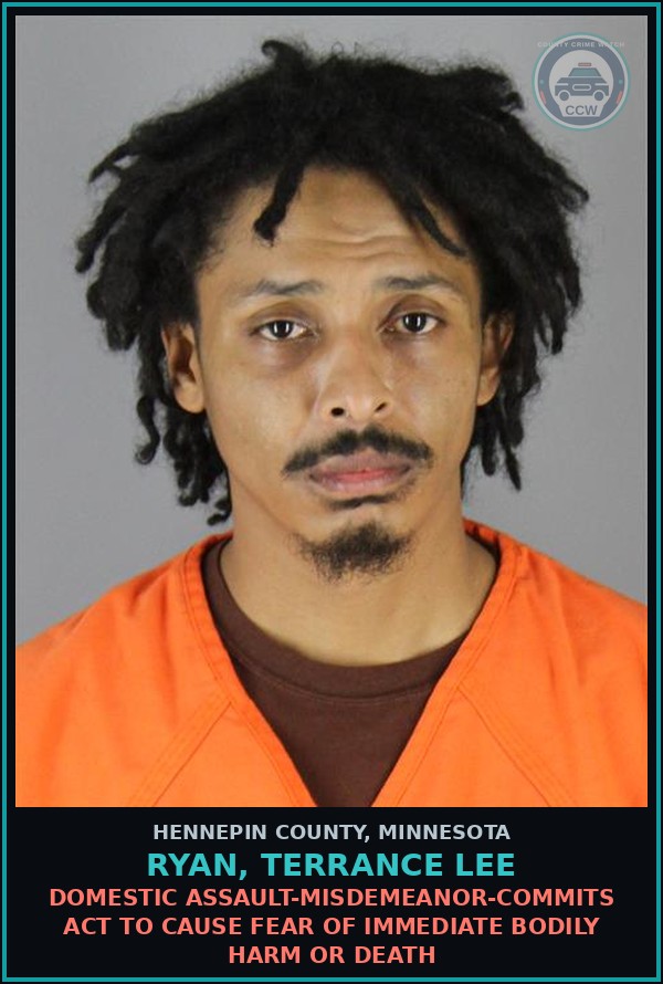 Booking mugshot of RYAN, TERRANCE LEE in Hennepin County