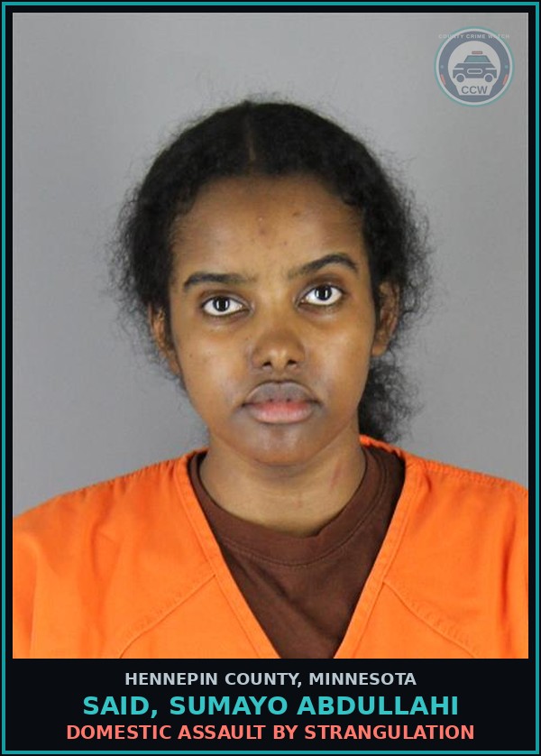 Booking mugshot of SAID, SUMAYO ABDULLAHI in Hennepin County