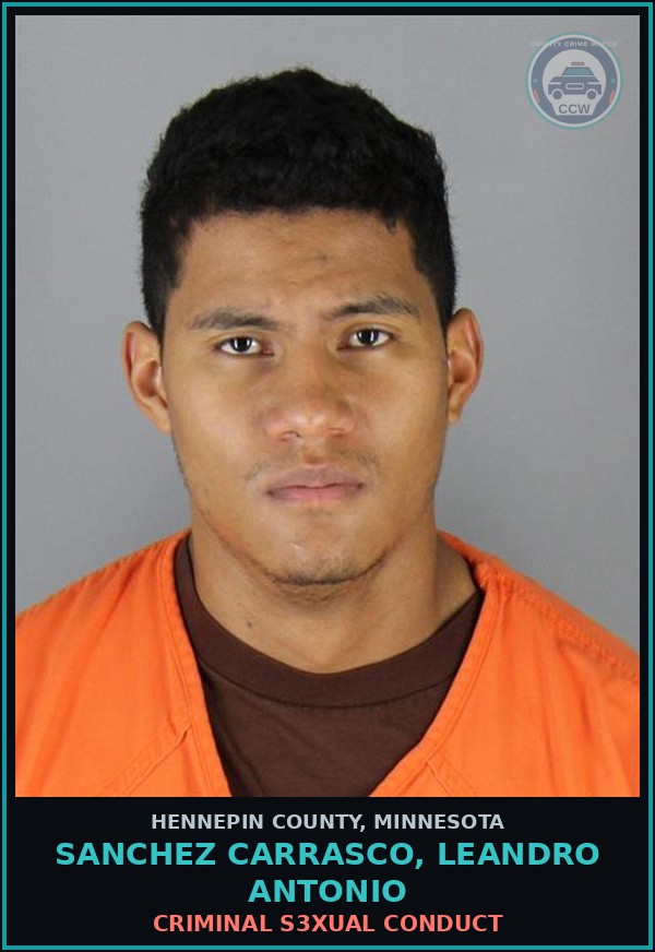 Booking mugshot of SANCHEZ CARRASCO, LEANDRO ANTONIO in Hennepin County