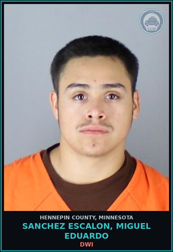 Booking mugshot of SANCHEZ ESCALON, MIGUEL EDUARDO in Hennepin County