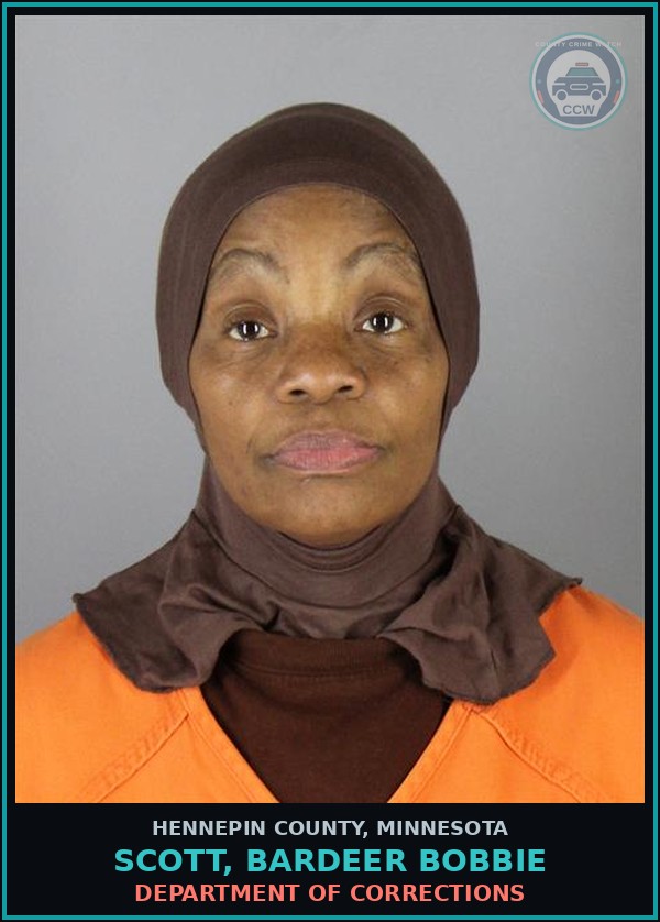 Booking mugshot of SCOTT, BARDEER BOBBIE in Hennepin County