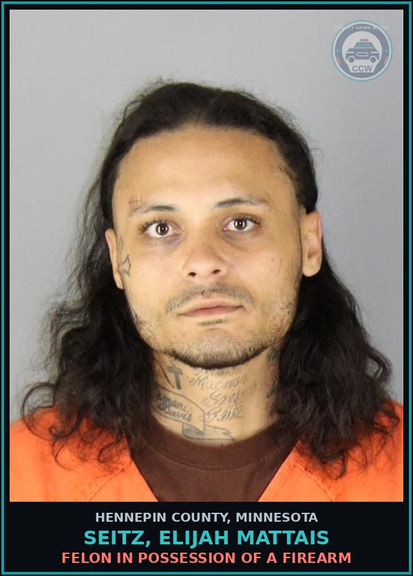 Booking mugshot of SEITZ, ELIJAH MATTAIS in Hennepin County