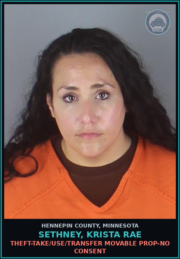 Booking mugshot of SETHNEY, KRISTA RAE in Hennepin County