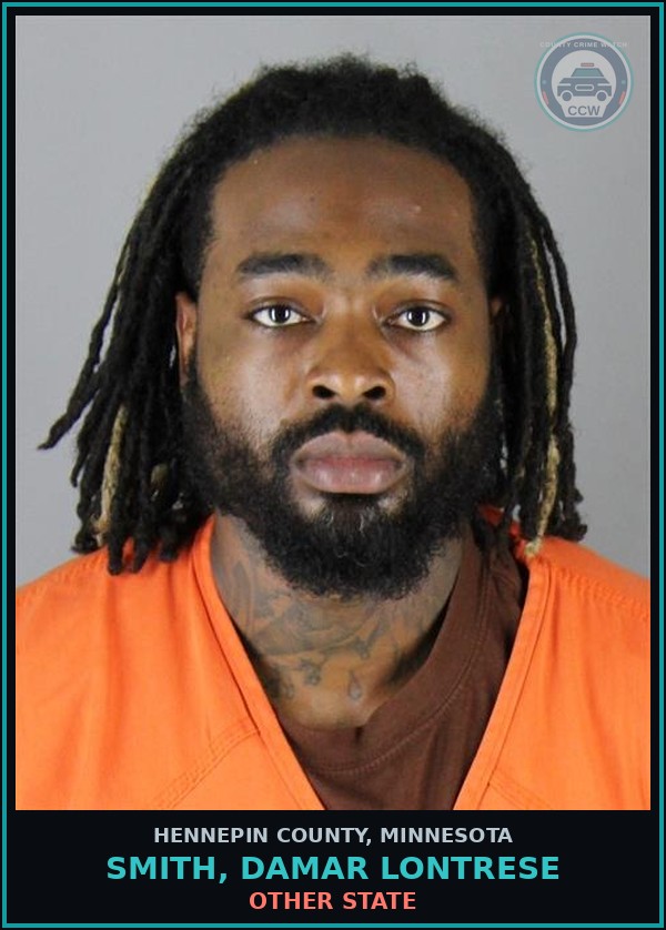 Booking mugshot of SMITH, DAMAR LONTRESE in Hennepin County