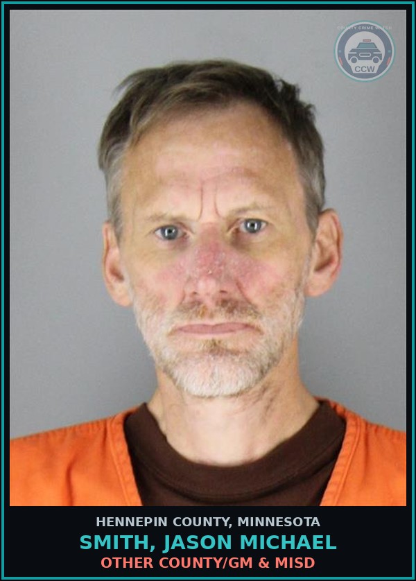 Booking mugshot of SMITH, JASON MICHAEL in Hennepin County