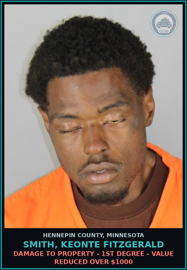 Booking mugshot of SMITH, KEONTE FITZGERALD in Hennepin County