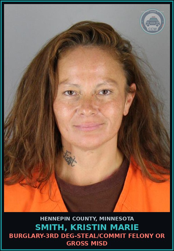 Booking mugshot of SMITH, KRISTIN MARIE in Hennepin County