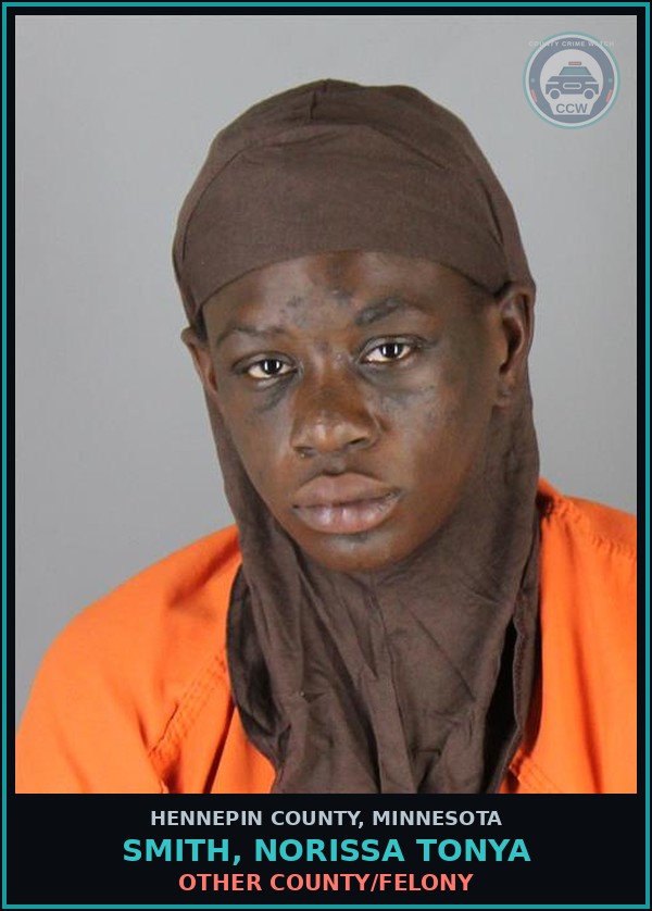 Booking mugshot of SMITH, NORISSA TONYA in Hennepin County