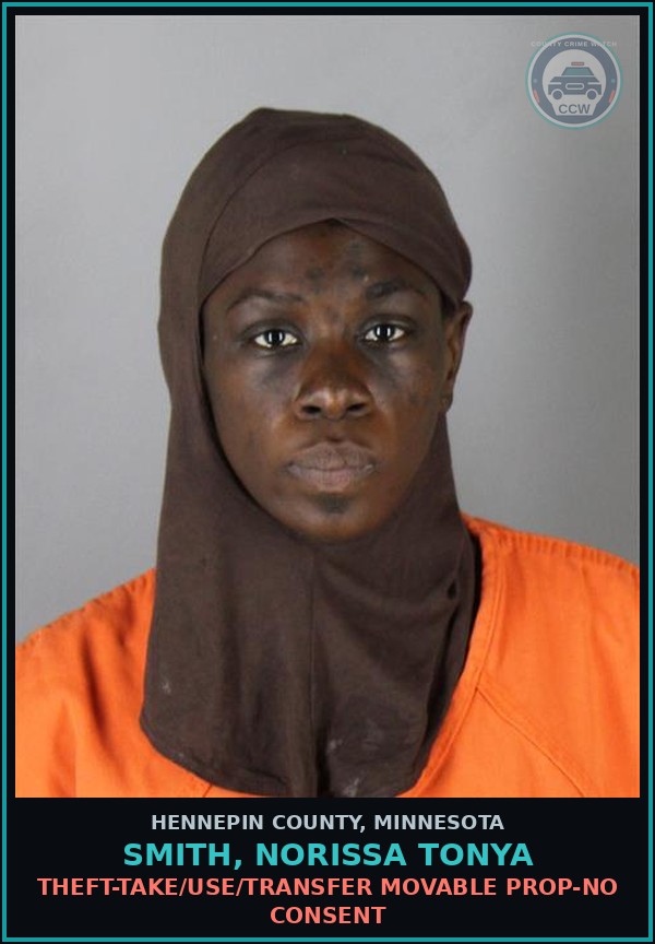 Booking mugshot of SMITH, NORISSA TONYA in Hennepin County