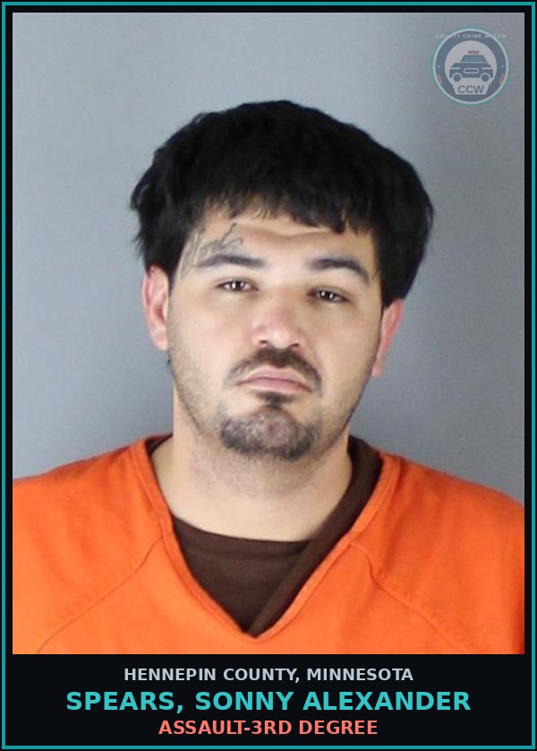 Booking mugshot of SPEARS, SONNY ALEXANDER in Hennepin County