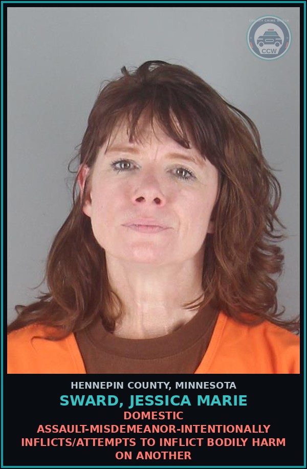 Booking mugshot of SWARD, JESSICA MARIE in Hennepin County