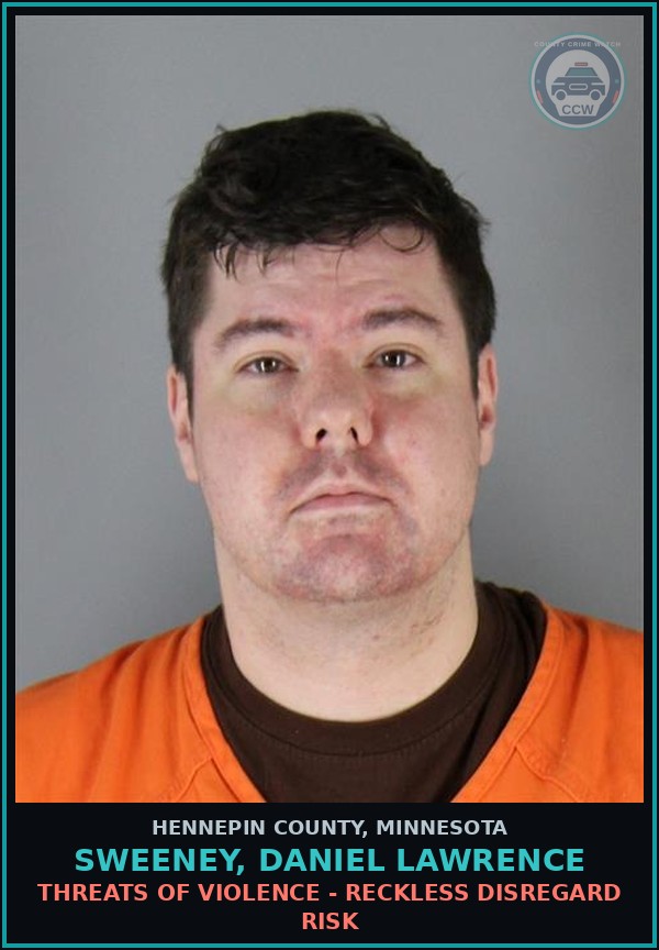 Booking mugshot of SWEENEY, DANIEL LAWRENCE in Hennepin County
