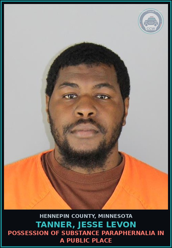 Booking mugshot of TANNER, JESSE LEVON in Hennepin County