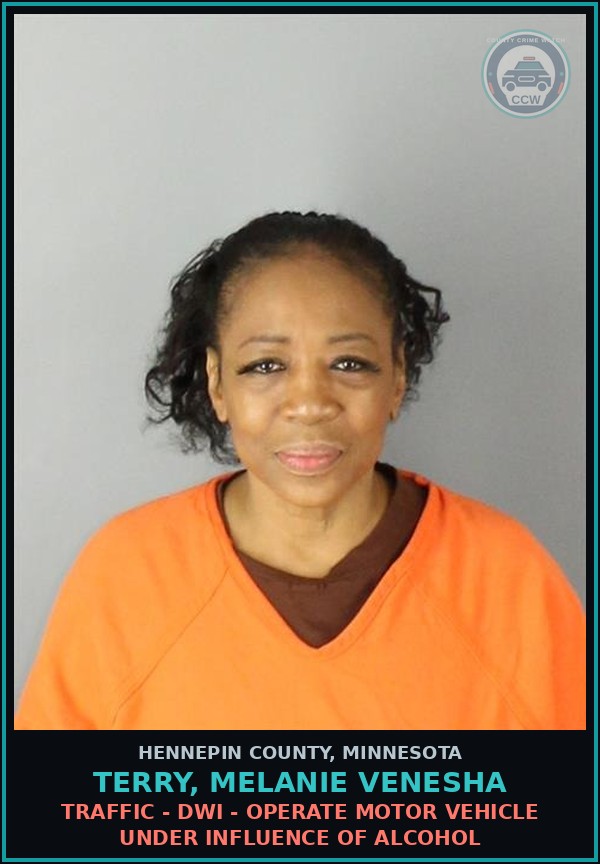 Booking mugshot of TERRY, MELANIE VENESHA in Hennepin County