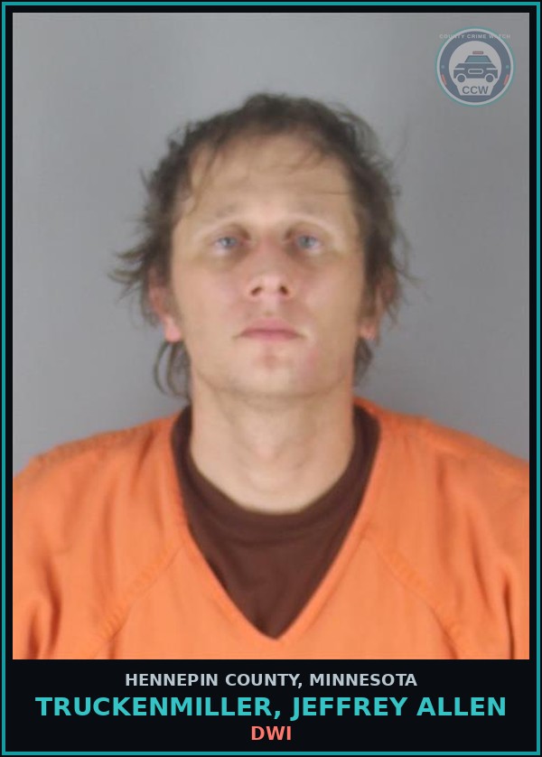 Booking mugshot of TRUCKENMILLER, JEFFREY ALLEN in Hennepin County