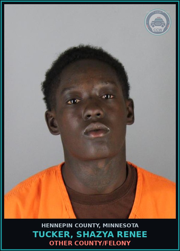 Booking mugshot of TUCKER, SHAZYA RENEE in Hennepin County