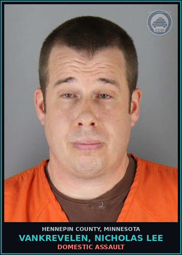 Booking mugshot of VANKREVELEN, NICHOLAS LEE in Hennepin County