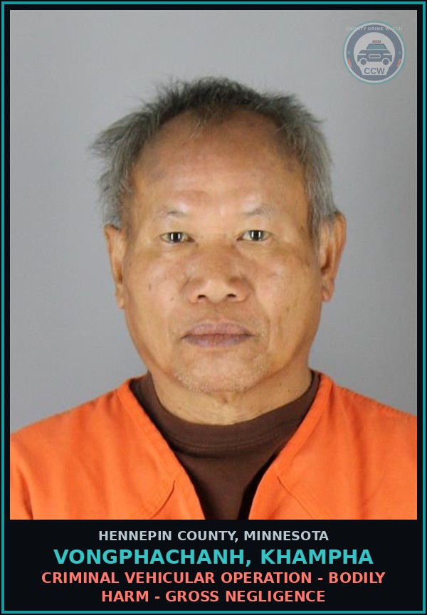 Booking mugshot of VONGPHACHANH, KHAMPHA in Hennepin County