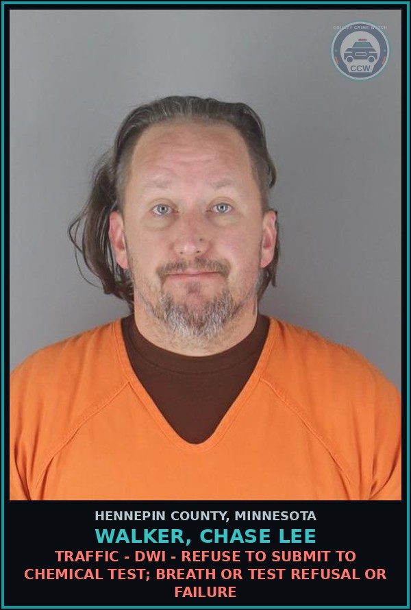 Booking mugshot of WALKER, CHASE LEE in Hennepin County