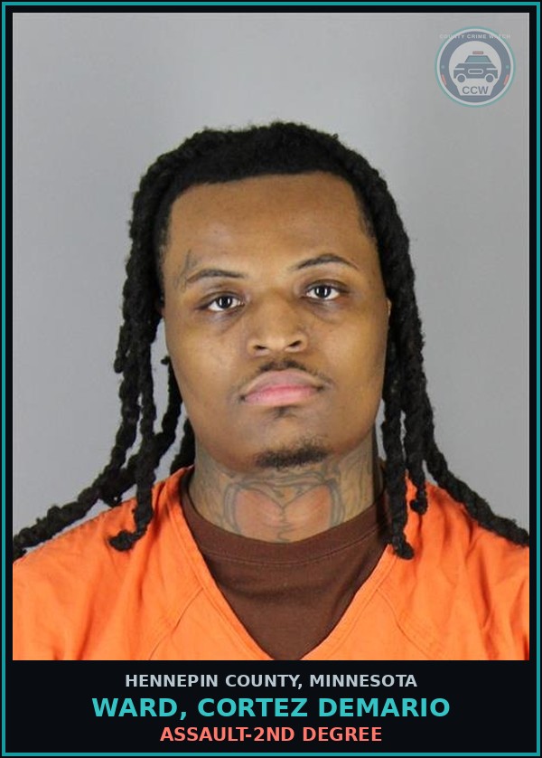 Booking mugshot of WARD, CORTEZ DEMARIO in Hennepin County