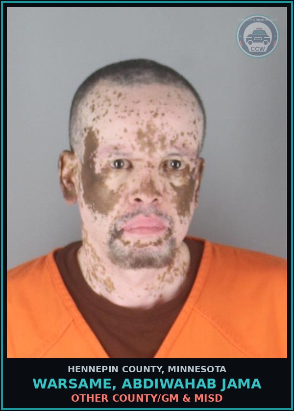 Booking mugshot of WARSAME, ABDIWAHAB JAMA in Hennepin County