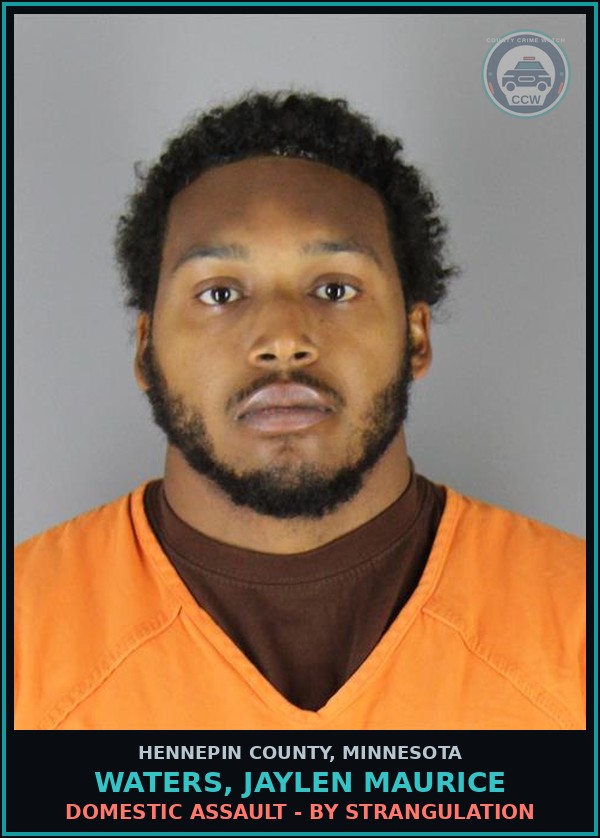 Booking mugshot of WATERS, JAYLEN MAURICE in Hennepin County