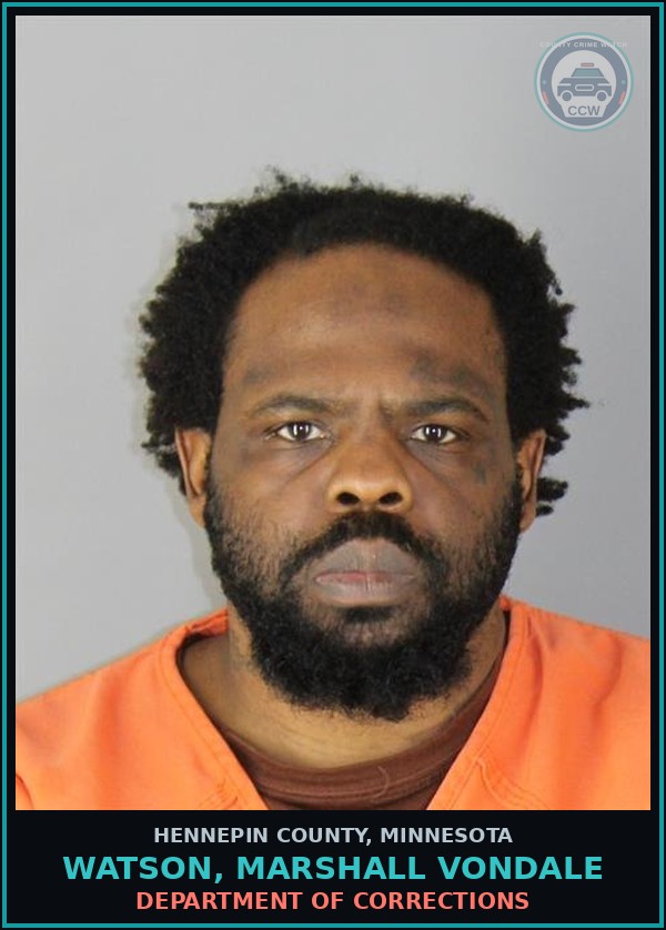 Booking mugshot of WATSON, MARSHALL VONDALE in Hennepin County