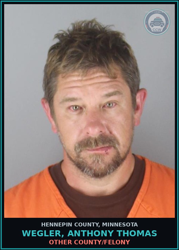Booking mugshot of WEGLER, ANTHONY THOMAS in Hennepin County