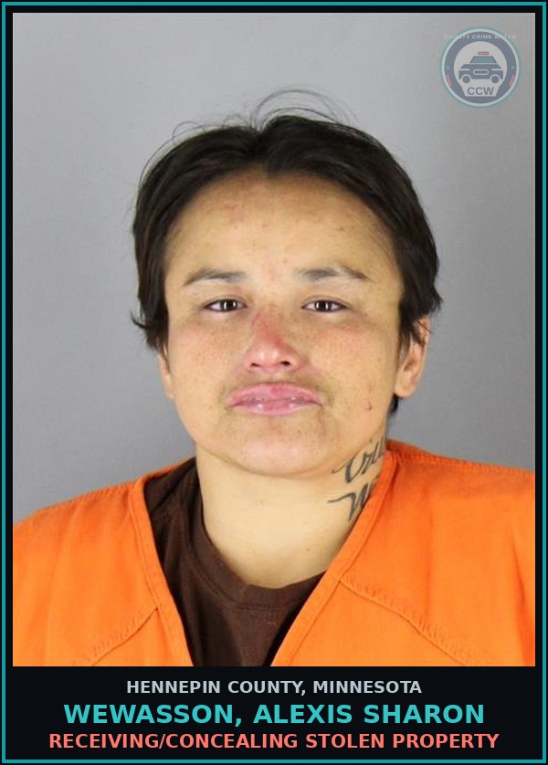Booking mugshot of WEWASSON, ALEXIS SHARON in Hennepin County