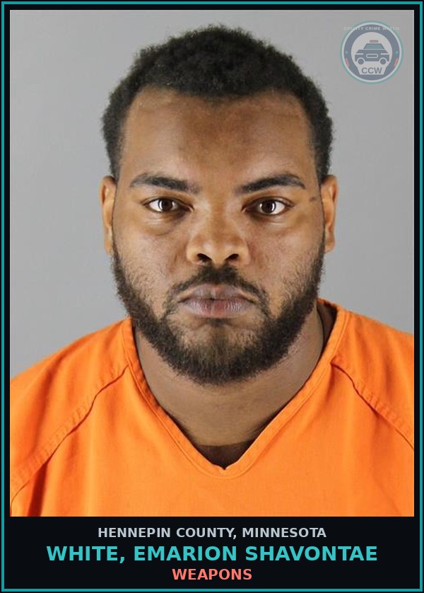 Booking mugshot of WHITE, EMARION SHAVONTAE in Hennepin County
