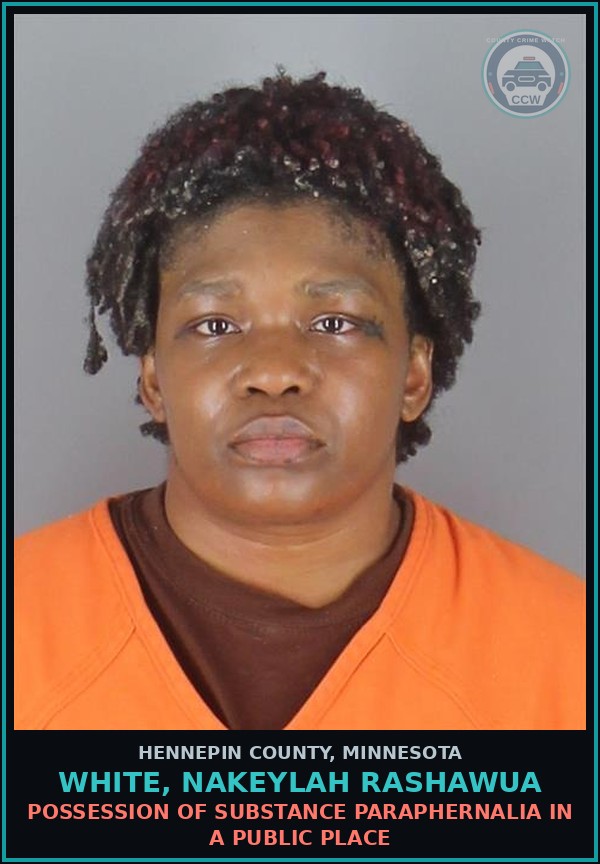 Booking mugshot of WHITE, NAKEYLAH RASHAWUA in Hennepin County