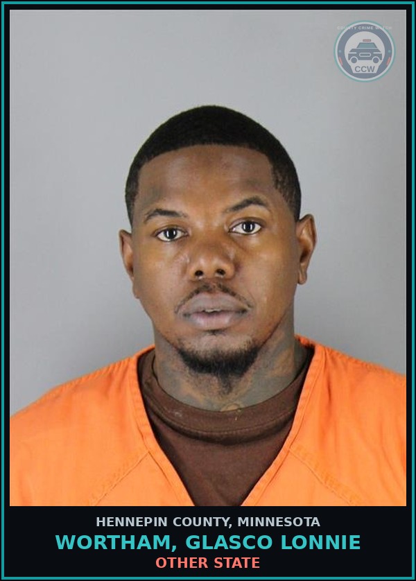 Booking mugshot of WORTHAM, GLASCO LONNIE in Hennepin County