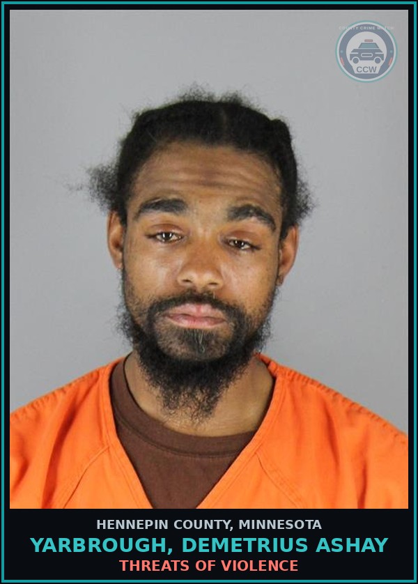 Booking mugshot of YARBROUGH, DEMETRIUS ASHAY in Hennepin County