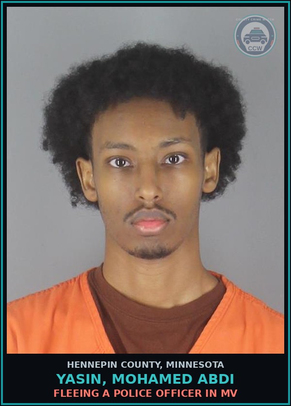 Booking mugshot of YASIN, MOHAMED ABDI in Hennepin County