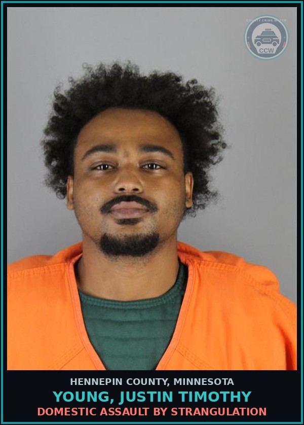 Booking mugshot of YOUNG, JUSTIN TIMOTHY in Hennepin County