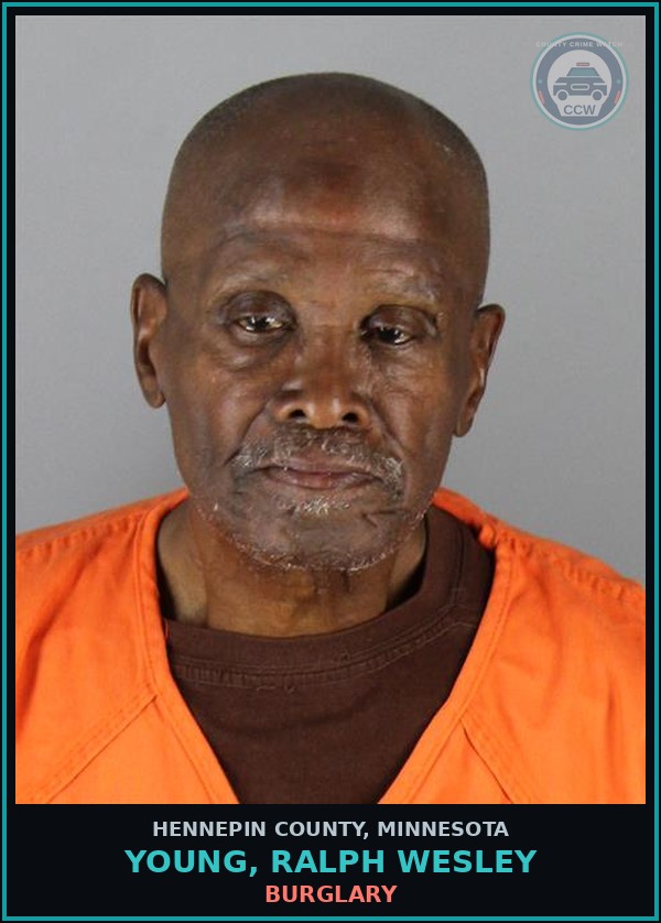 Booking mugshot of YOUNG, RALPH WESLEY in Hennepin County