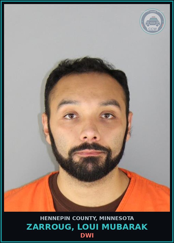 Booking mugshot of ZARROUG, LOUI MUBARAK in Hennepin County