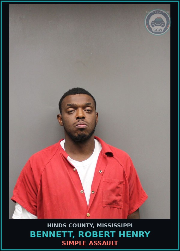 Booking mugshot of Bennett, Robert Henry in Hinds County