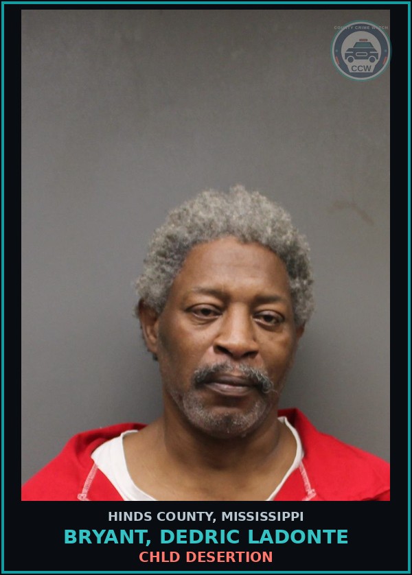 Booking mugshot of Bryant, Dedric Ladonte in Hinds County