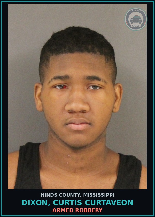 Booking mugshot of Dixon, Curtis Curtaveon in Hinds County