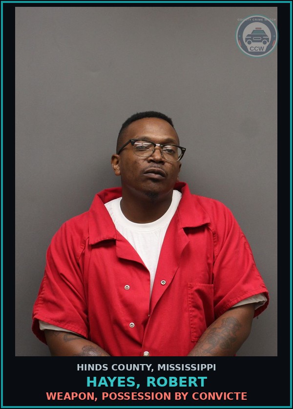 Booking mugshot of Hayes, Robert in Hinds County