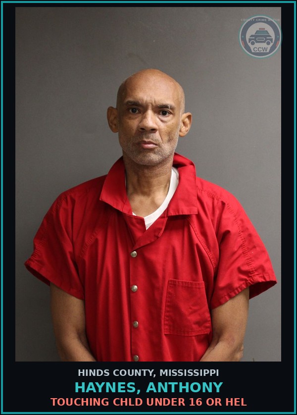 Booking mugshot of Haynes, Anthony in Hinds County