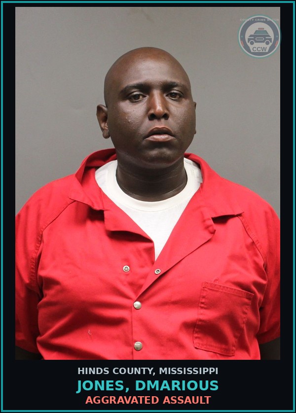 Booking mugshot of Jones, Dmarious in Hinds County