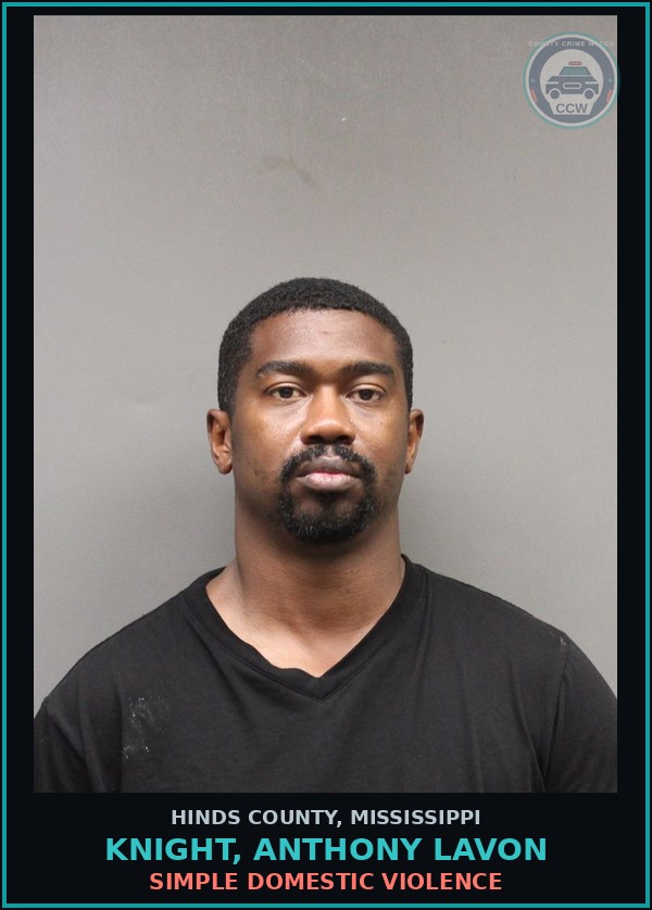 Booking mugshot of Knight, Anthony Lavon in Hinds County