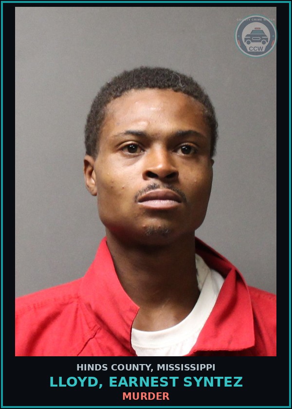 Booking mugshot of Lloyd, Earnest Syntez in Hinds County